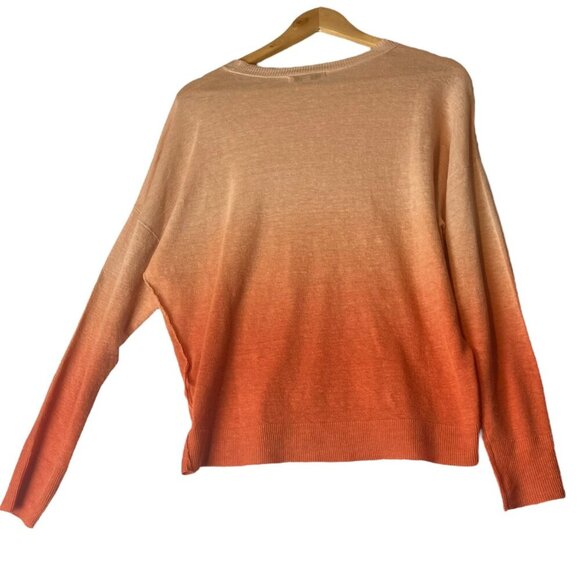 Madewell Women's S Morton Ombré Printed‎ Pullover Sweater Printed Ombre Tanger - Picture 3 of 7